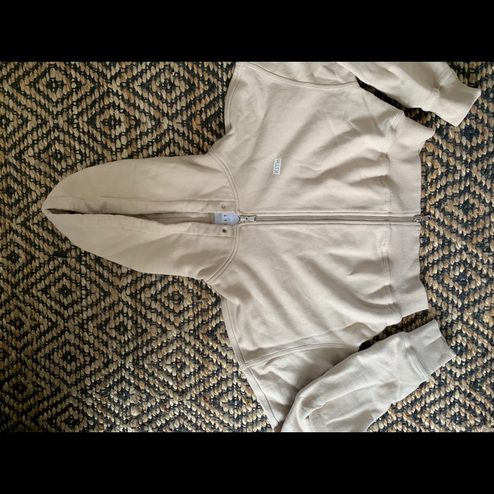 Cropped beige kith hoodie